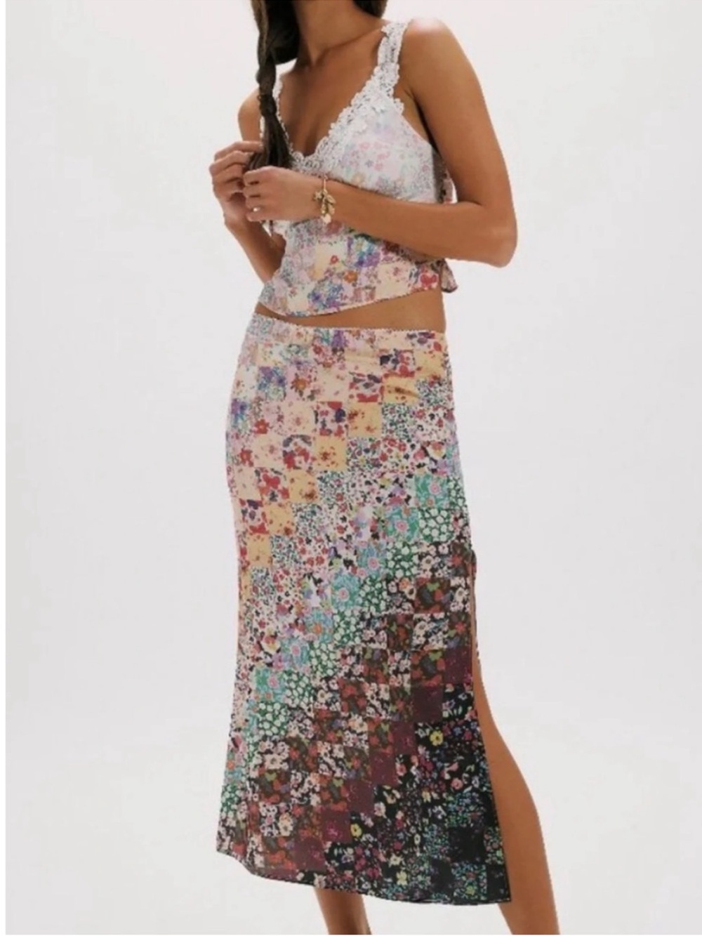 Free People Say Hello Tank & Skirt Set Small